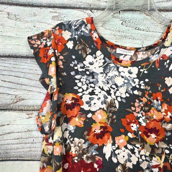 ChicSoul Floral Blouse Womens 2XL Made USA - Picture 2 of 7